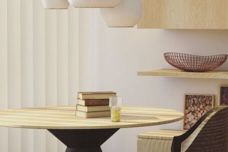 Interior Design - Round Beige and Brown Wooden Table and Chair