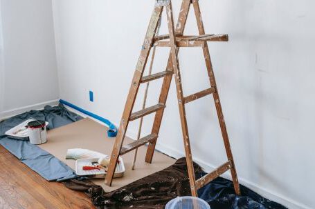 Room Makeovers - A Wooden Stepladder Inside A Room