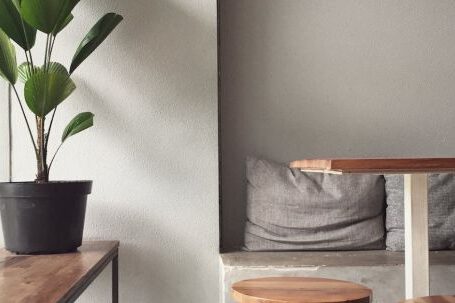 Minimalist Design - Wooden Bench And Stools In A Cozy Room